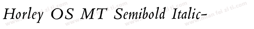 Horley OS MT Semibold Italic字体转换